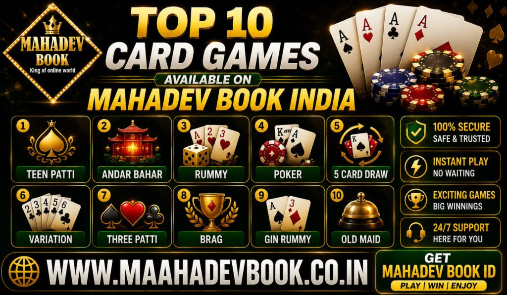 Top 10 Card Games Available on Mahadev Book India