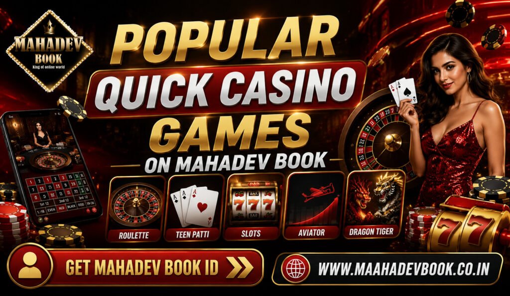 Popular Quick Casino Games on Mahadev Book